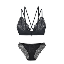 Load image into Gallery viewer, IMBOBO sexy female bra panty set cage backless front closure underwear sexy hollow lace lingerie sets thin cup briefs for women - Allen Amore 
